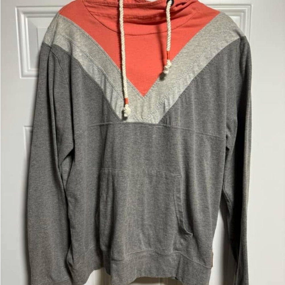 BKE Gray and Coral Hoodie
